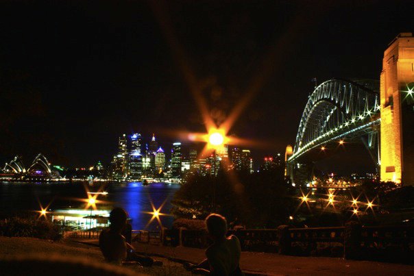 Brother Lee and I hanging out by Harbour Bridge