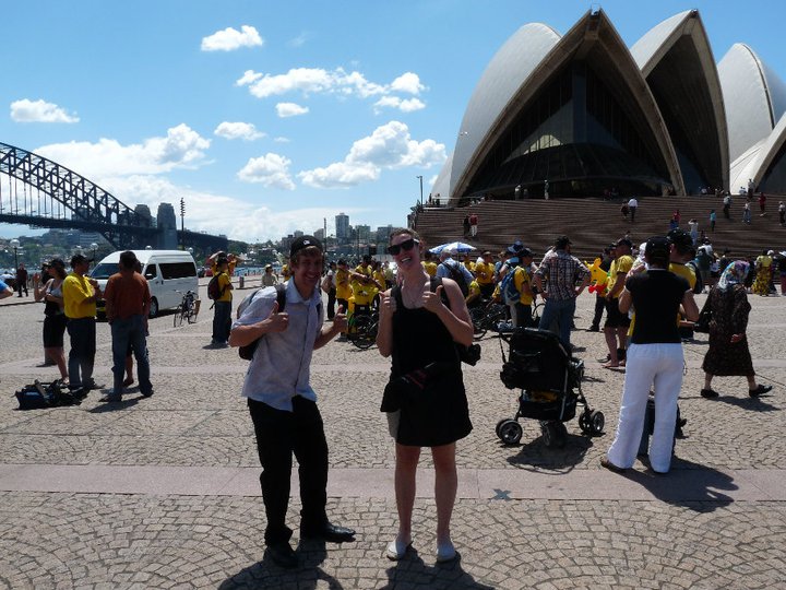 In front of the Opera House