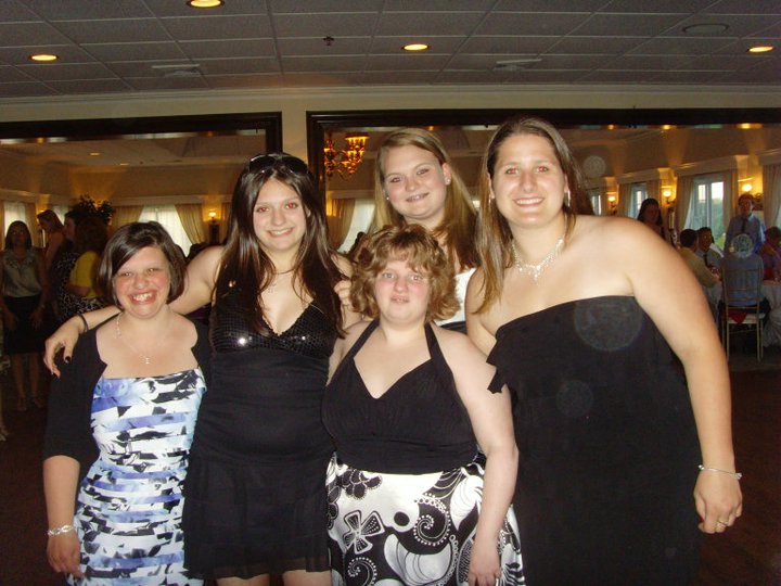 Some members of the Buddy's Club at Masuk High School's Senior Banquet