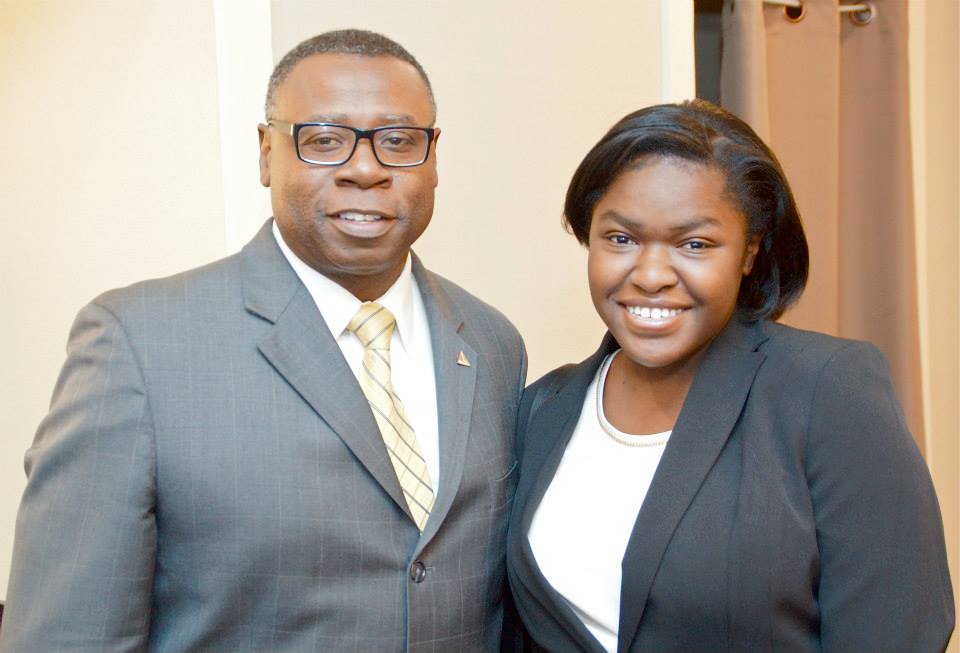 Myself and the Regional Director of INROADS, Donald McAuly. INROADS is an internship and job placement program for minority students. 