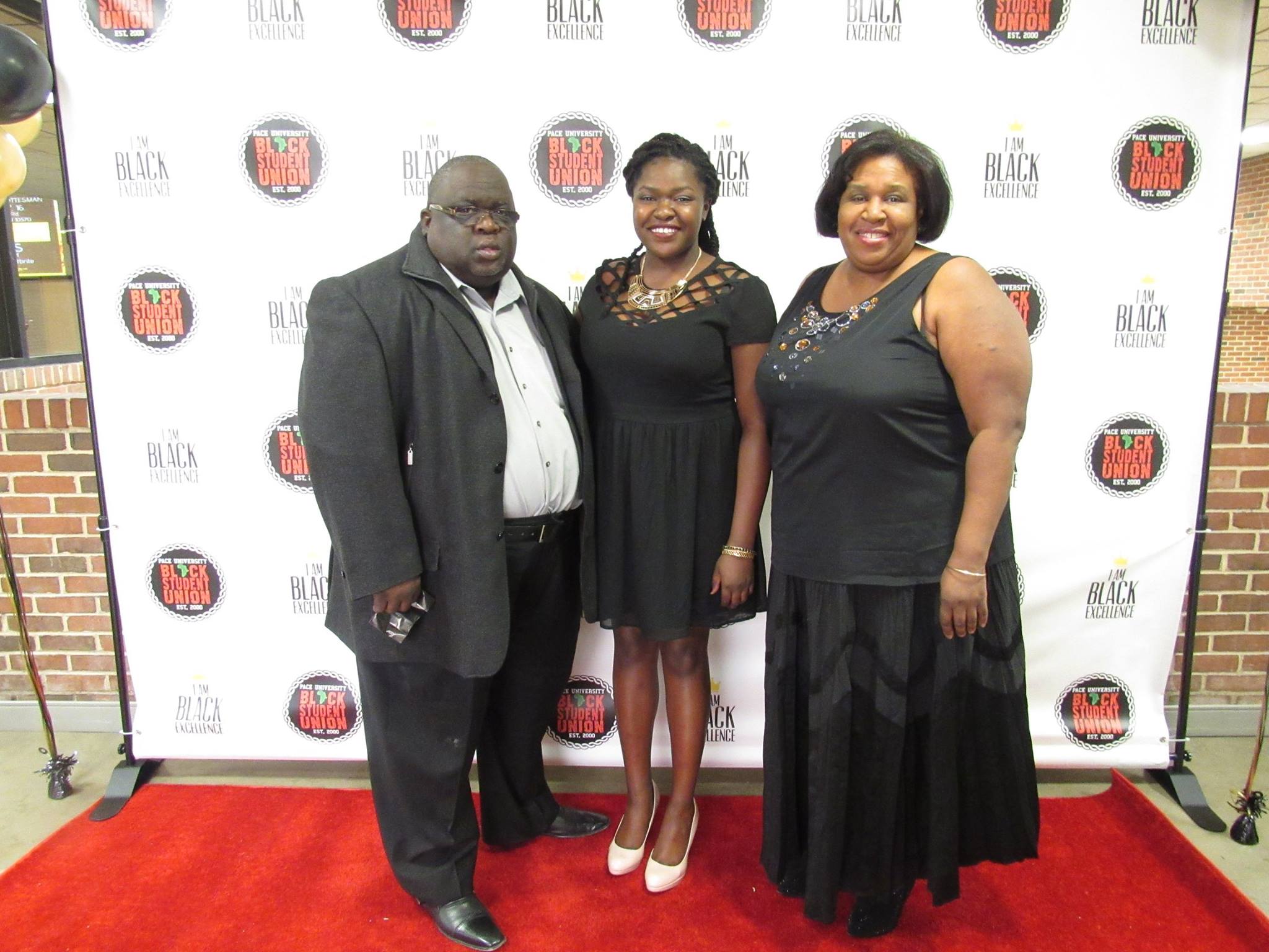 My proud parents, Janet and Steve, supported me by attending the Black Student Union's Black Excellence Dinner